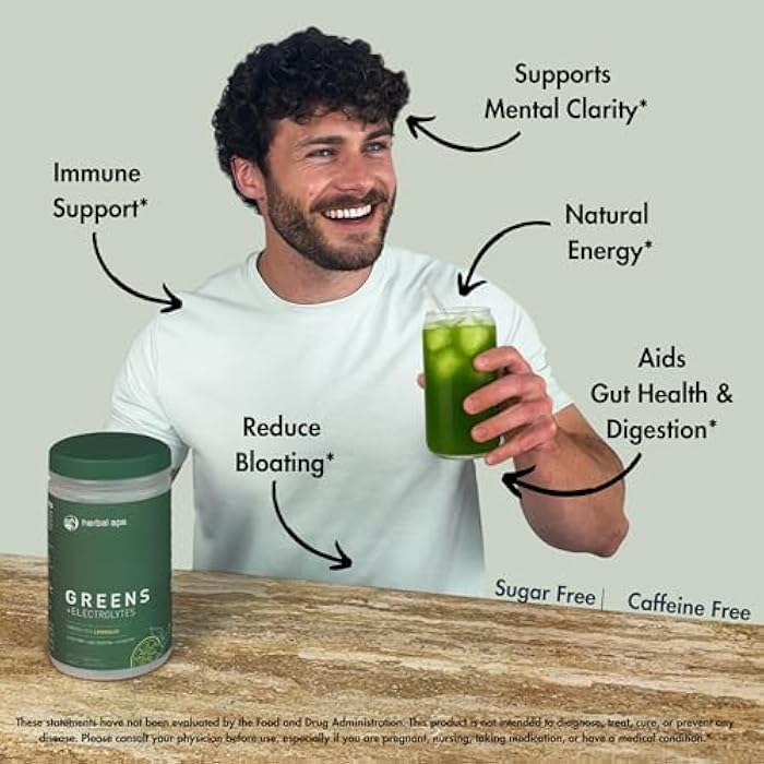Nutrition Daily Super Greens & Electrolytes Powder – Gut Health, Hydration, Energy & Bloating Relief – Spirulina, Chlorella, Pre & Probiotics, Digestive Enzymes, Fiber – Sugar Free, 30 SVG - Image 4
