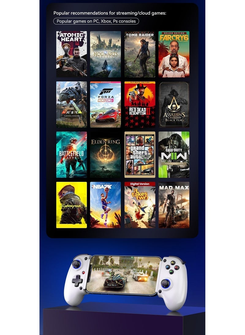 D10 Extendable Gaming Controller Delta for PS4, Android, iOS, Tablets, Switch, Xbox Streaming Controller (Pink) - Image 4