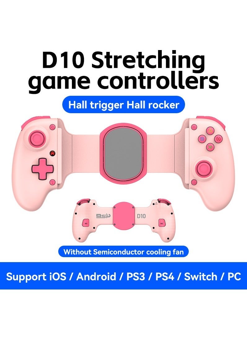 D10 Extendable Gaming Controller Delta for PS4, Android, iOS, Tablets, Switch, Xbox Streaming Controller (Pink) - Image 2