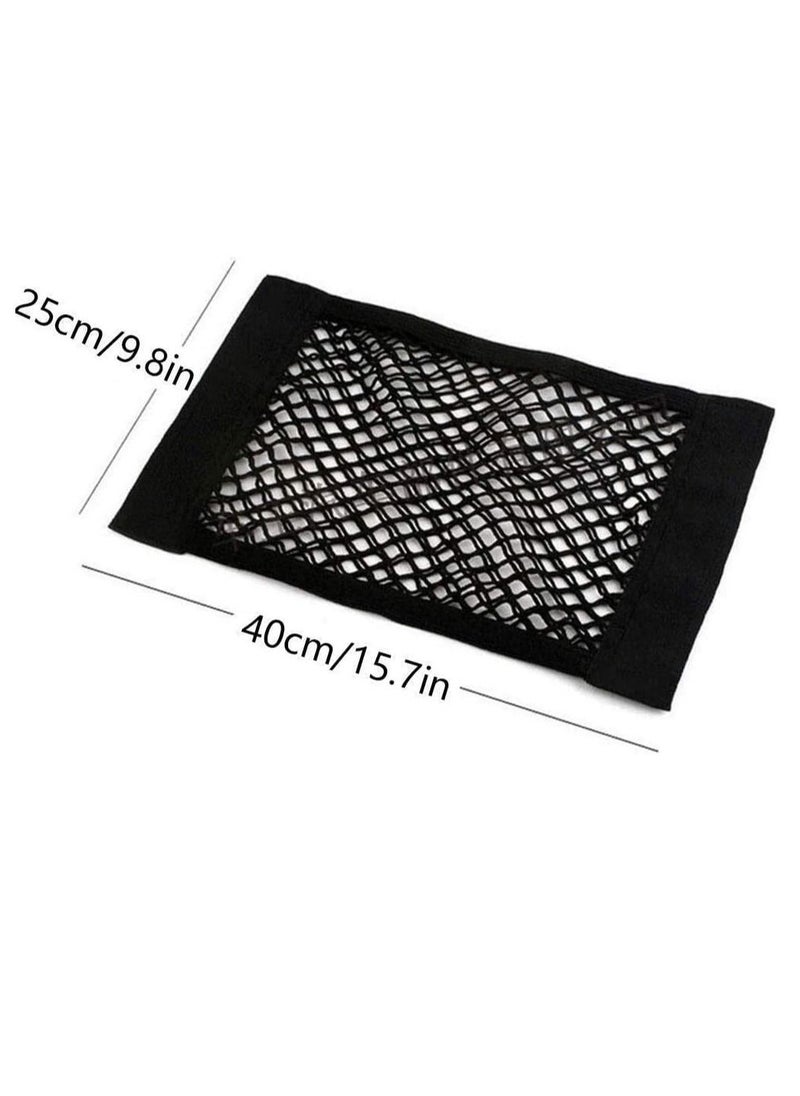 Rubik Car Trunk Organizer Net Pocket, 2 Pack Mesh Cargo Net Storage Organizer Small Elastic Pouch Bag for Nissan Patrol Armada Pathfinder Kicks Juke Murano Rogue Xterra (25x40cm)  - Image 5