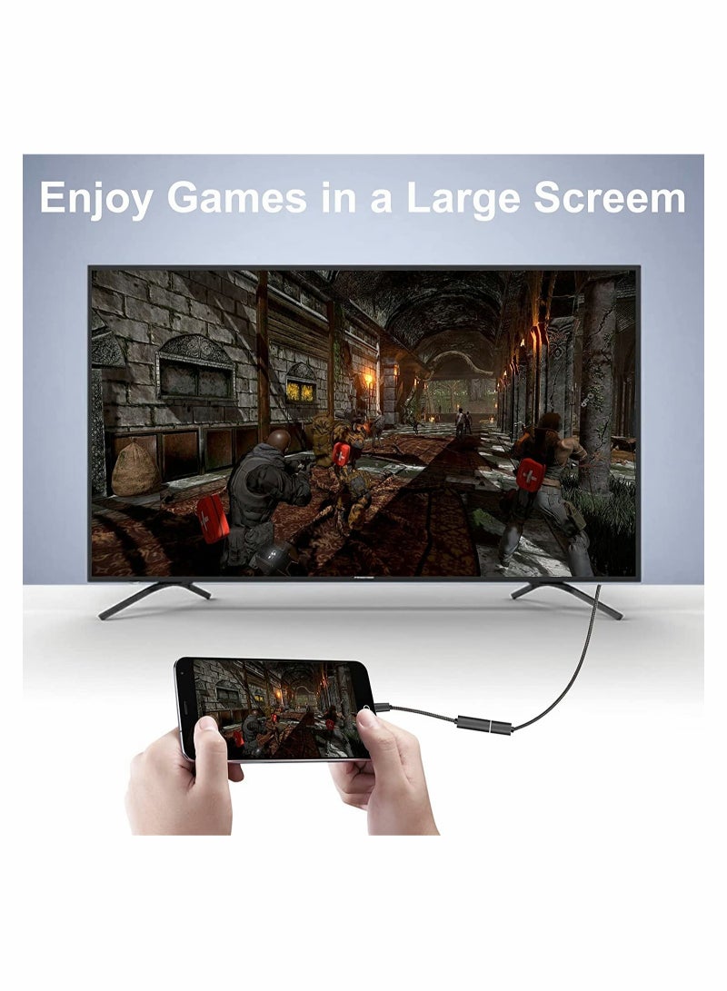 USB C to HDMI Adapter 4K 60Hz Type c to HDMI 4K Adapter USB C to 4K HDMI Digital AV Adapter Type C Thunderbolt 3/4 to HDMI Adapter with Video Audio Output for MacBook Air iPad Pro Surface Pro