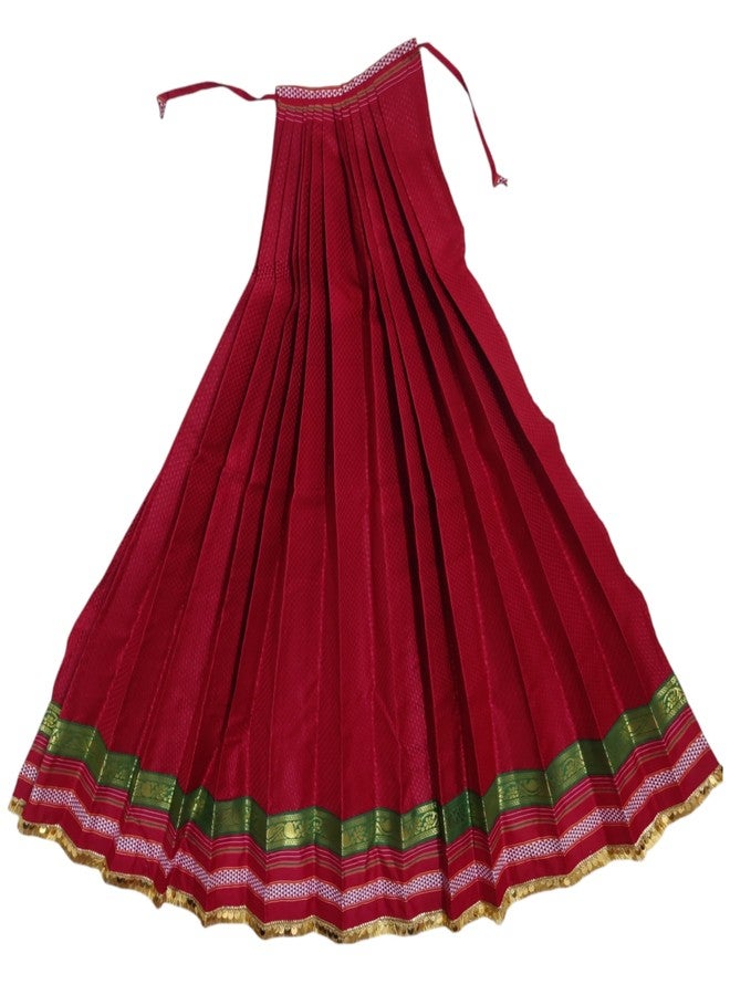 PUNYATVA Gudhi Vastra لمهرجان Gudhi Padwa (مصمم، أحمر) | غطاء ساري تقليدي من ماهاراشترا جودي لغودي بادفا | ديكورات Ugadi & GudhiPadawa الجاهزة لديكور Pooja - Image 1