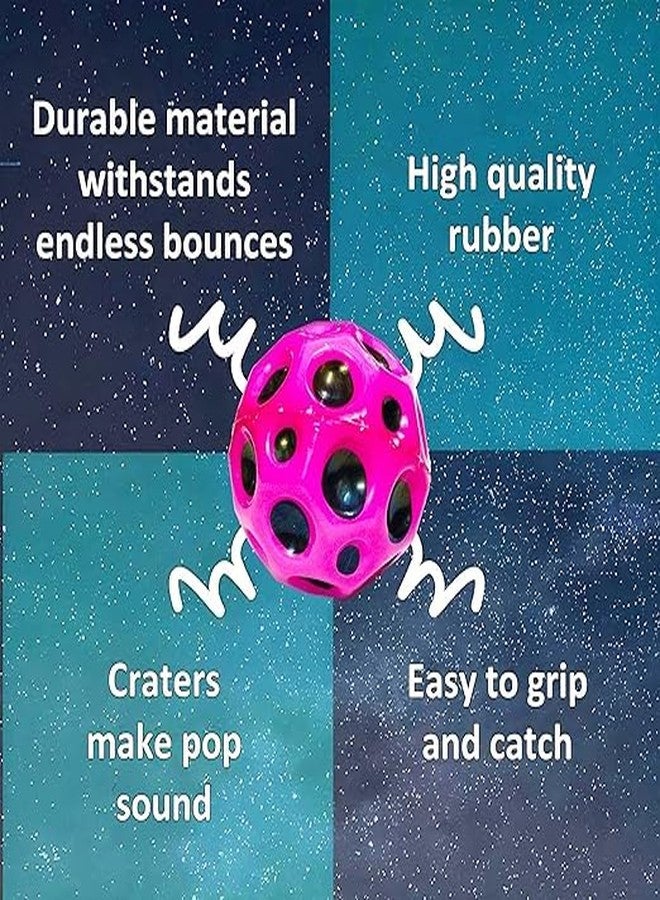 Valuableplus® 1Pc Super High Bouncing Ball Toy for Kids Outdoor Fun (Pack of 1) (Multicolour Moon Ball) - Image 3
