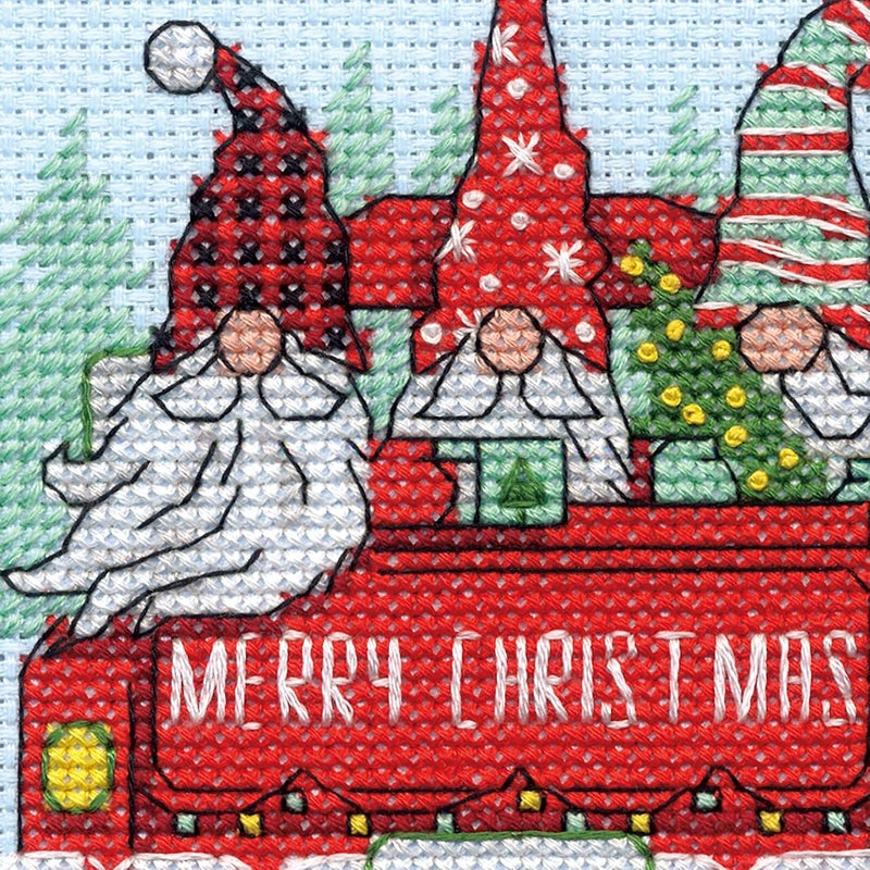Dimensions Truck Gnomes Counted Cross Stitch Kit, 6" D, Blue,Red 6 - Image 4