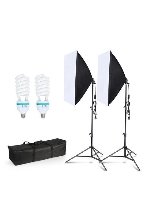 Photography Soft Box Studio Cube Umbrella Lighting Tent Props Kit with 135W 3-color Bulbs soft and Storage Bag Use For Photo Studio Portrait Shooting Continuous Lighting Professional Lighting (Black)