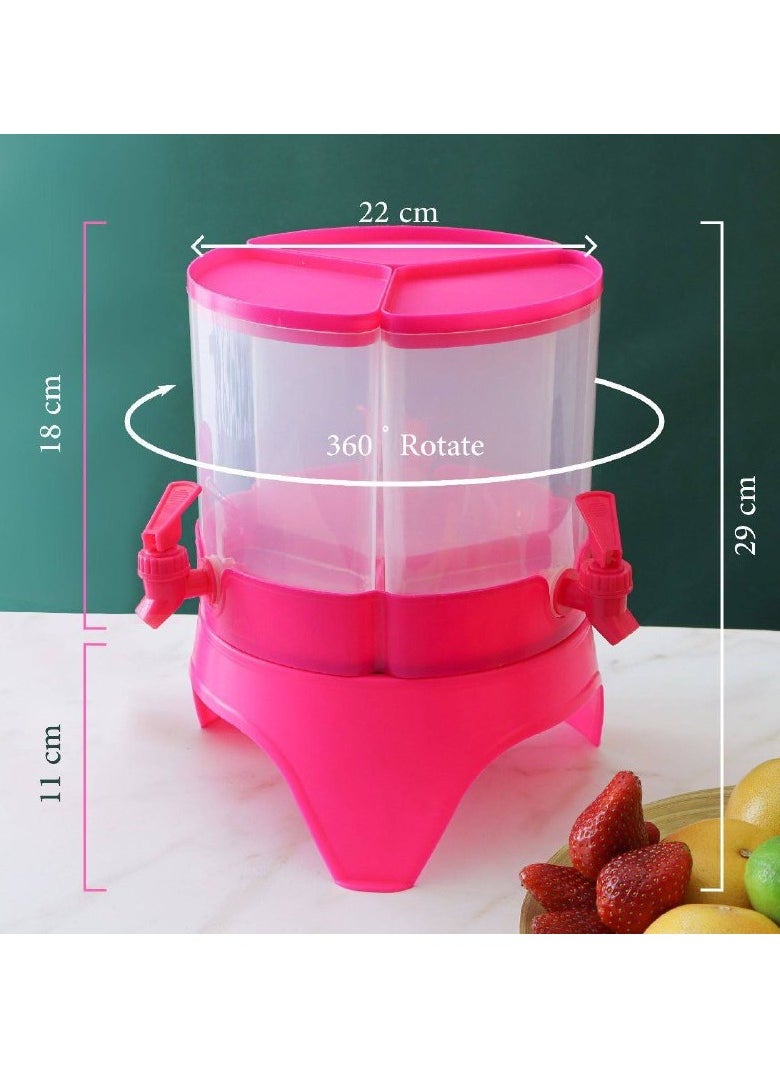 Generic - Juice dispenser, 3 eyes, 4.5 liters, rotating. You can put it and use it inside and outside the refrigerator, 360 degrees, and it is easy to use. - Image 1