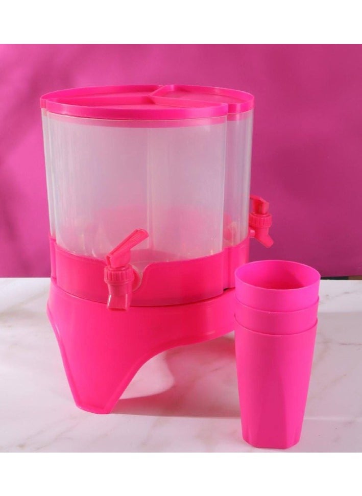 Generic - Juice dispenser, 3 eyes, 4.5 liters, rotating. You can put it and use it inside and outside the refrigerator, 360 degrees, and it is easy to use. - Image 1