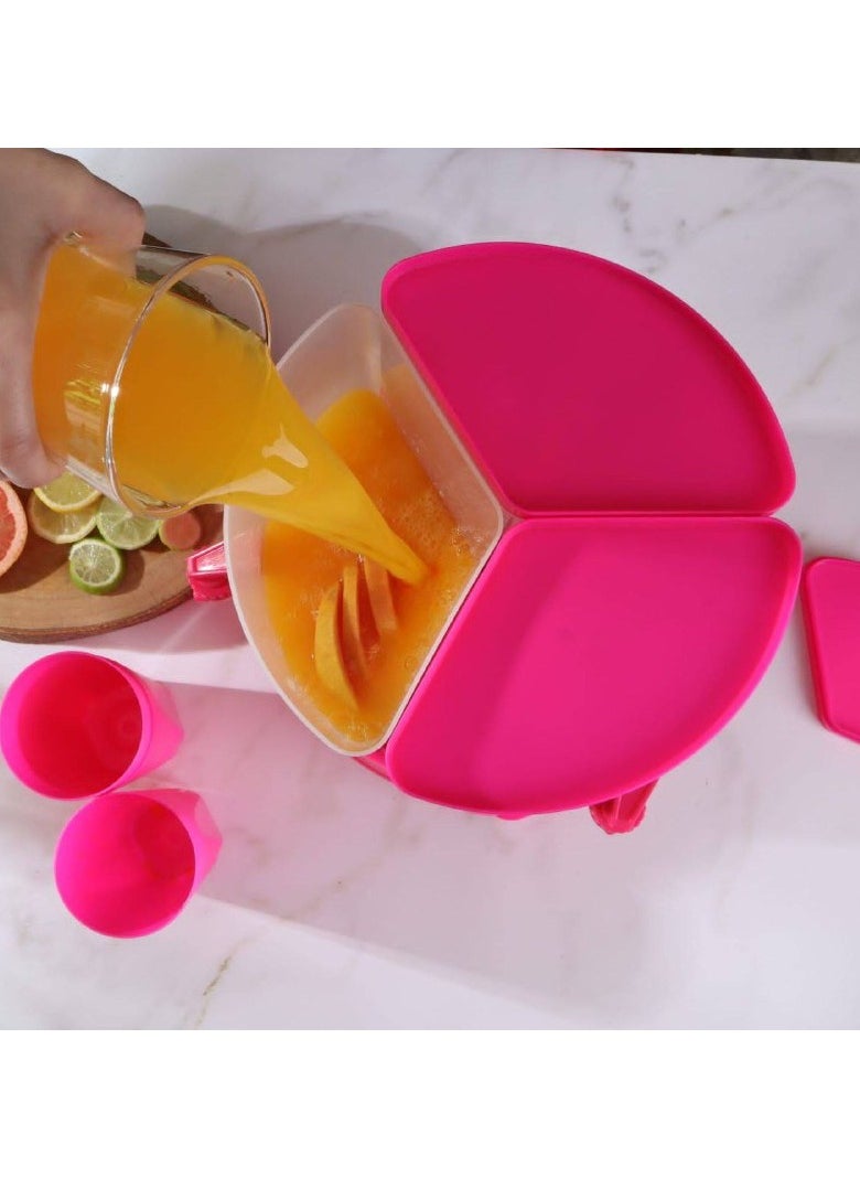 Generic - Juice dispenser, 3 eyes, 4.5 liters, rotating. You can put it and use it inside and outside the refrigerator, 360 degrees, and it is easy to use. - Image 1