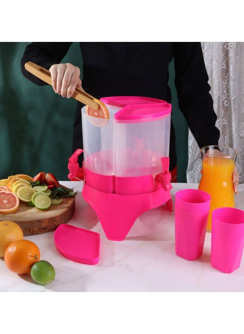 Generic - Juice dispenser, 3 eyes, 4.5 liters, rotating. You can put it and use it inside and outside the refrigerator, 360 degrees, and it is easy to use. - Image 1