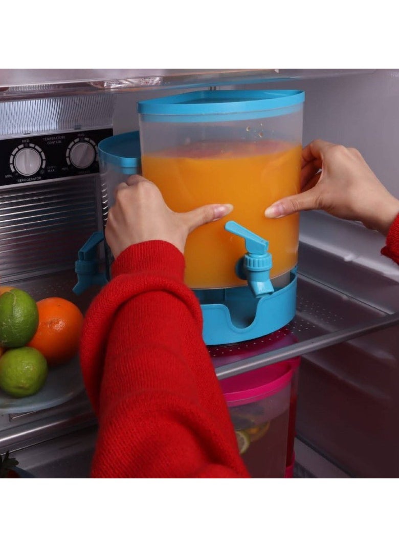 Generic - Juice dispenser, 3 eyes, 4.5 liters, rotating. You can put it and use it inside and outside the refrigerator, 360 degrees, and it is easy to use. - Image 1