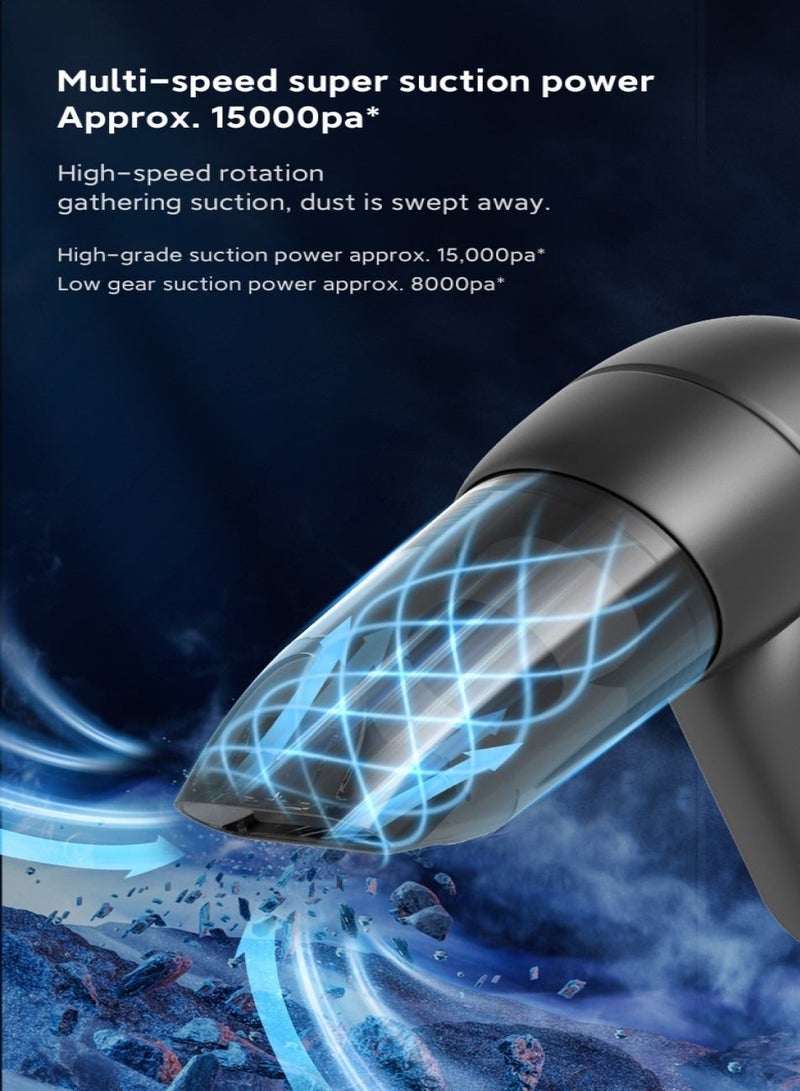 Changli Handheld Car Dust collector/Air Blower& Pump, Air Blow Powerful brushless motor 15000PA Handheld Dust collector , Portable Multi-Nozzles for Car, Keyboard, Home, Office, Kitchen - Image 4