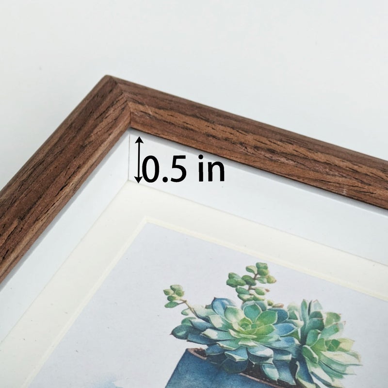 PLUSCHEN 4X4 Wooden Picture Frame with 3x3 Mat, 4x4 Sqaure Picture Frame with Glass For Desktop Display - Image 5