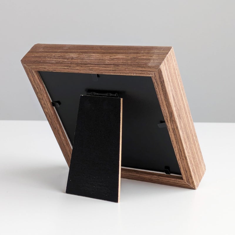 PLUSCHEN 4X4 Wooden Picture Frame with 3x3 Mat, 4x4 Sqaure Picture Frame with Glass For Desktop Display - Image 3