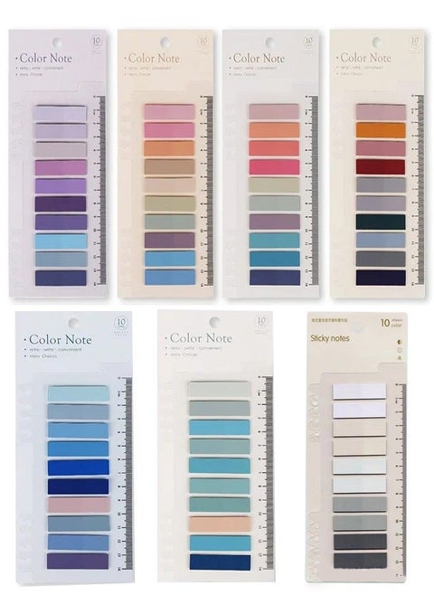1400 Sticker - Morandi Color Writable Note Page Markings Bookmarks Index Labels Memo Stickers
