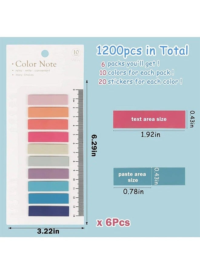 1400 Sticker - Morandi Color Writable Note Page Markings Bookmarks Index Labels Memo Stickers