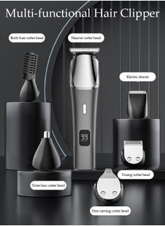 DUNISO Smart Hair Clippers Electric with Digital Display 6 Replacement Headers Turbo Motor Hair Cutting Kit Pro Mens Clippers, Cordless Rechargeable Hair Trimmer Set Professional Barbers Grooming Kit  - Image 5
