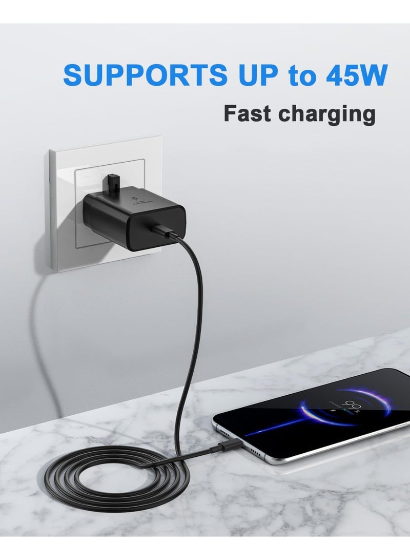 45W PD Super Fast Charge Travel Adapter with USB-C to USB-C Cable Compatible with Android and Samsung - Image 4