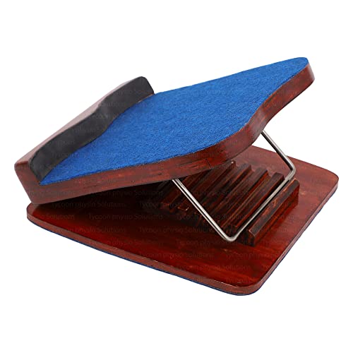 Tycoon Physio Solutions Calf Stretcher Wooden Slant Exercise Board Adjustable Incline Portable Calf Ankle Stretcher Incline Board for Stretching Tight Calves, Improve Calves Flexibility, Adjustable - Image 4