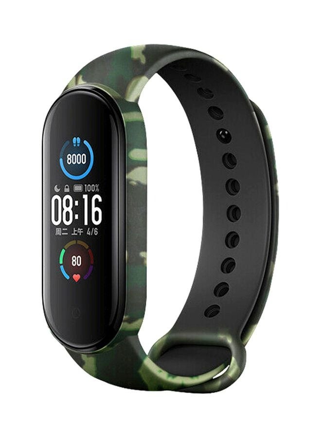 هيكسابيكس حزام من السيليكون الناعم بنمط الجيش لـ Mi Band 6/5 - Image 1