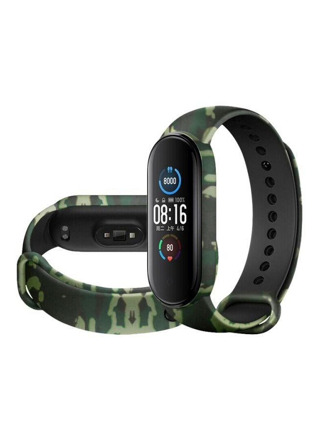 هيكسابيكس حزام من السيليكون الناعم بنمط الجيش لـ Mi Band 6/5 - Image 2