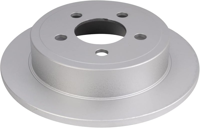 TRQ Rear Brake Rotors Set Solid Premium G-Coated Compatible with 2003-2007 Jeep Liberty 2003-2006 Wrangler - Image 4