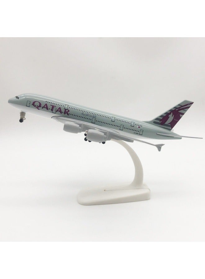 general 20cm Alloy Aircraft Tabletop Display Model 1:200 Scale Qatar A380 Aircraft Model Ornaments, Toys, Decorations, Collectible Gifts - Image 5