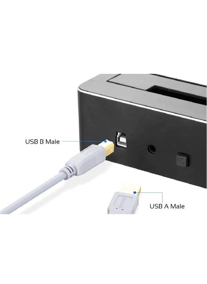موسل موصل كابل الطابعة USB 2.0 مقاس 1.8 متر  - Image 2