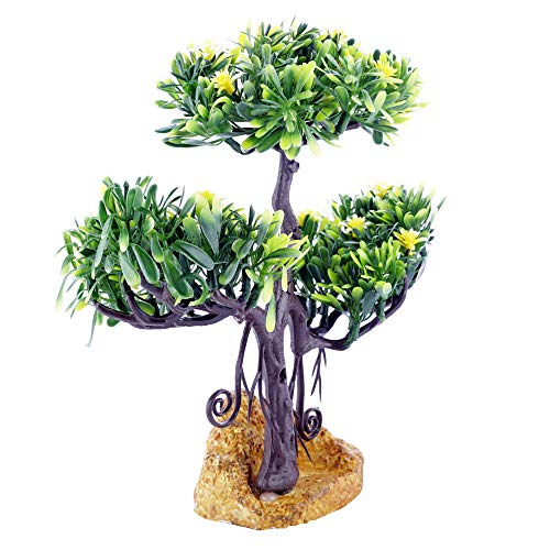 SRI Fish Aquarium Decorative Artificial Plastic Plant with Real Effect for Fish Tank (Yellow) - Image 2