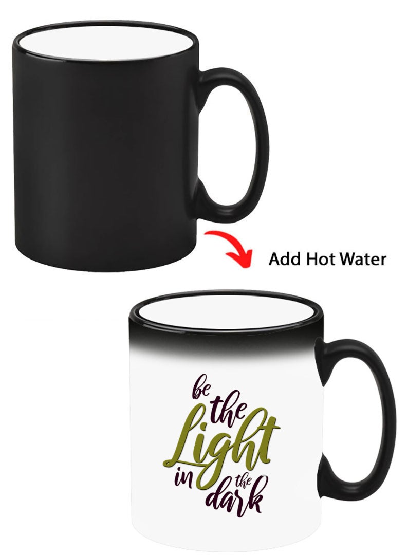 Theodor Color Changing Heat Sensitive Ceramic Mug, Image Revealed When HOT Liquid is Added! Be the Light in the Dark - Image 1