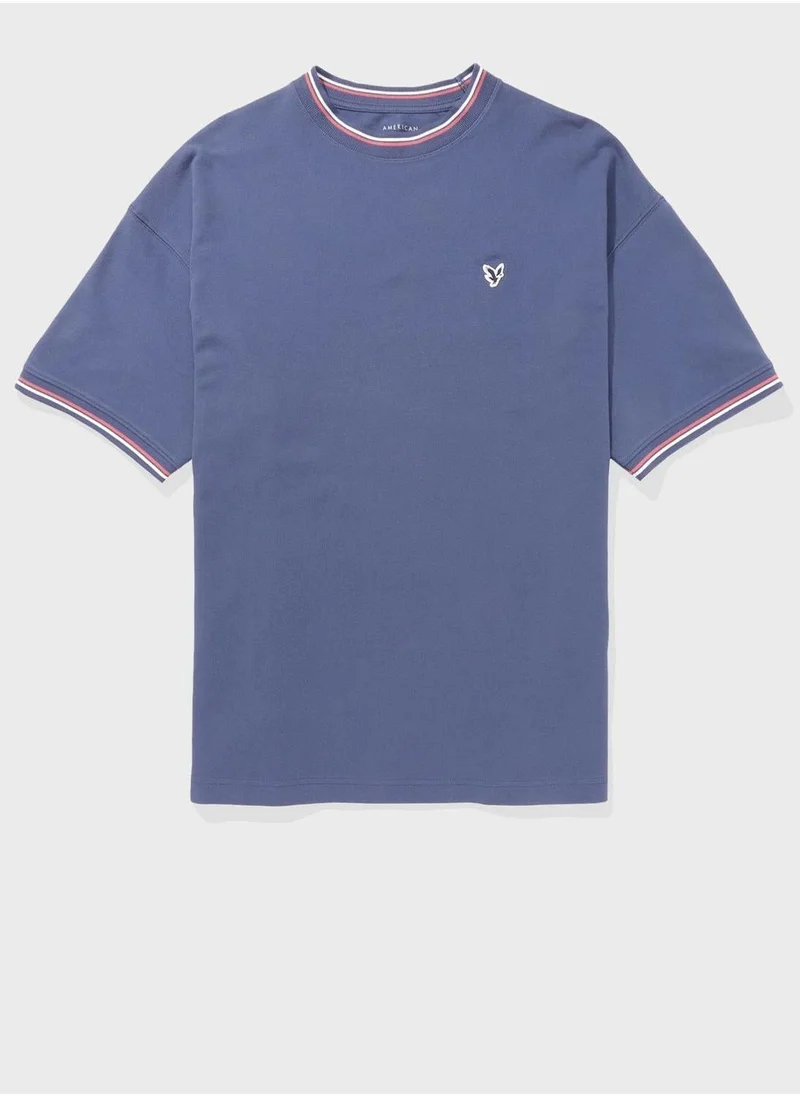 American Eagle Crew Neck Logo Detail T-Shirt