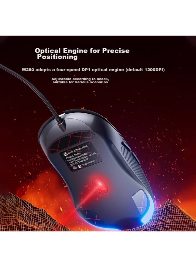 Hp Wired Gaming Mouse For E-sports, Laptop And Desktop, For Men And Women, Office Computer, Rgb Lighting Effects, Lol, Pubg, External Device, Cf White, Quiet Operation - Image 4