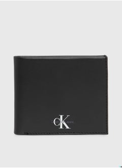 Men's Leather RFID Billfold Wallet -  smooth leather, Black