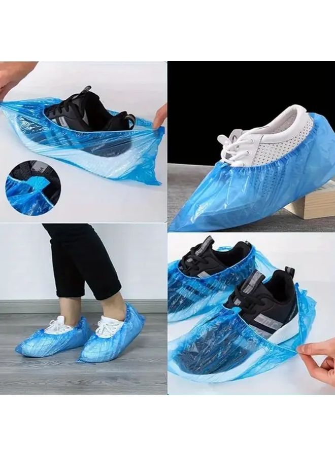 80 Pcs Disposable Shoe Covers Durable Plastic Rainproof Boot Protectors For Indoor Office Travel Hotel Home Cleaning Hygiene Safety Footwear Accessories - Image 4