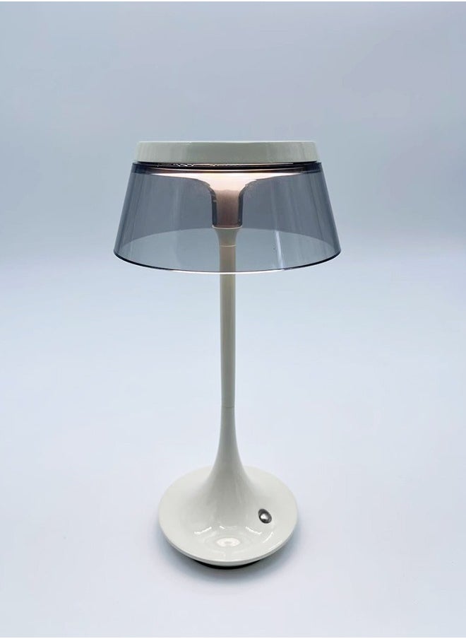 Generic Cordless Modern LED Table Lamp White Color,Aluminum Shell,3 Colors Stepless Dimming,USB Charging Desk Lights,Portable Bedside Lamp For Indoor Decor Night,Baby Kids Room,Bedroom and Living Room  - Image 1