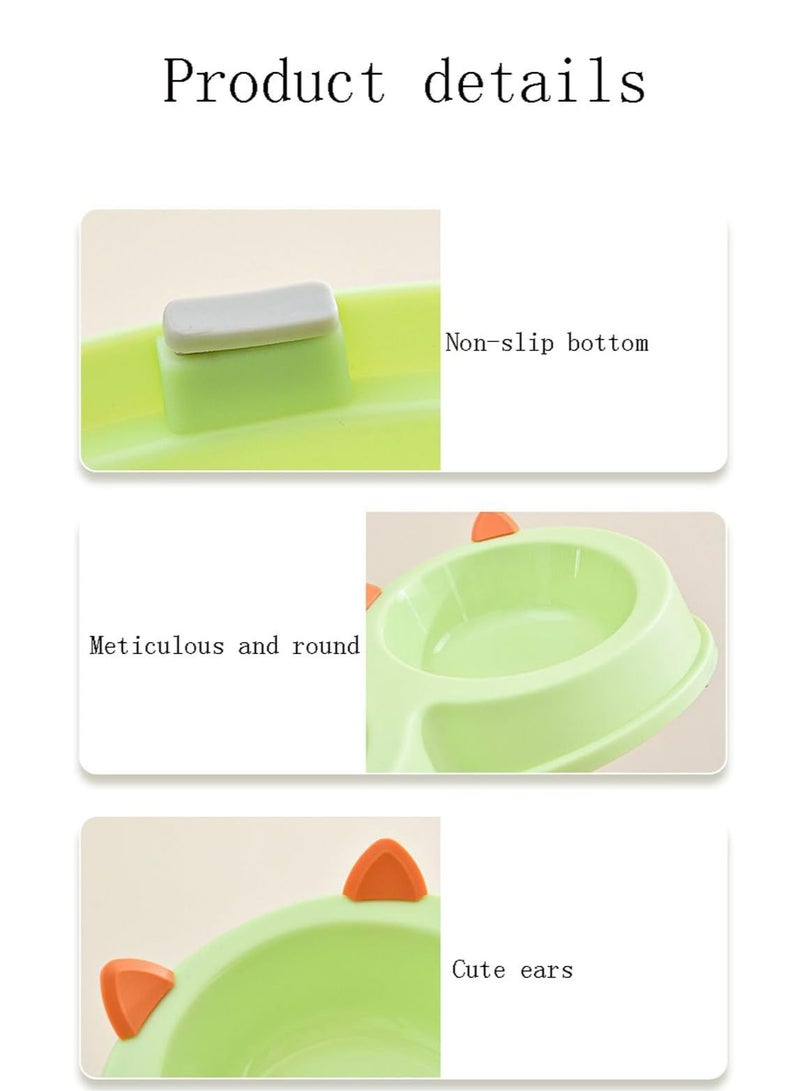 Stainless Steel Double Dog Food And Water Bowls Set With Rubber Base Suitable For Cats And Small Dogs - Image 3