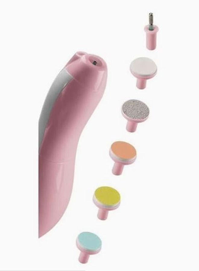 Filly Pink Electric Baby Nail Clipper and File with LED Light - Safety Trimmer for Babies, Drill Kit with Low Noise (6 Attachment Cushions and Nail Trimmer) - Image 4