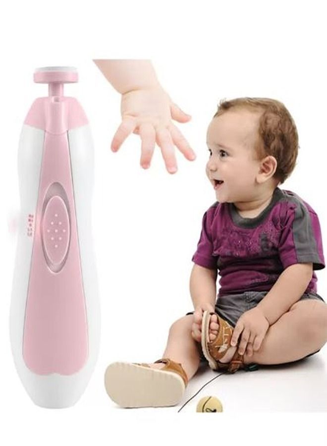 Filly Pink Electric Baby Nail Clipper and File with LED Light - Safety Trimmer for Babies, Drill Kit with Low Noise (6 Attachment Cushions and Nail Trimmer) - Image 5
