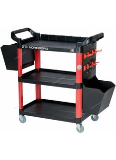 HTE H.T.E Complete Garage Workshop Essentials: Metal Creeper, Plastic Creeper, Metal Roller Seat, Tool Cabinet, And Plastic Trolley (Plastic Trolley)  - Image 1