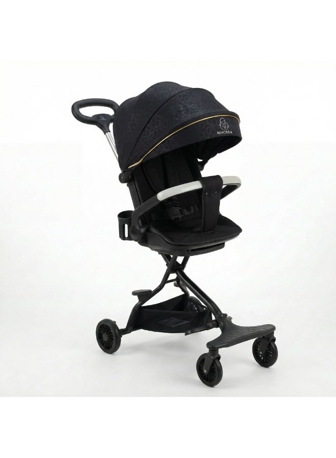 Nivorra Premium Baby Stroller | Compact Foldable Pushchair with Multi-Position Recline, Canopy, Cup Holder & Storage Basket for Toddlers - Image 1