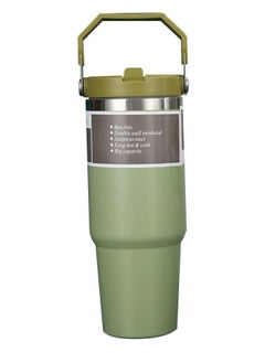 TIGER Stainless Steel Tumbler with Handle & Straw Lid – Vacuum Insulated Water Bottle, Leak-Resistant Flip Lid, Reusable for Home, Office, or Car  - Image 1
