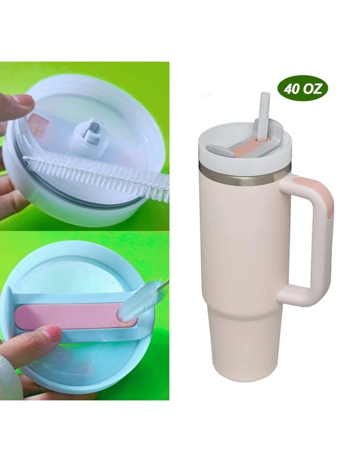 AFUUFA Straw Cleaner Brush Set 4-Pieces of Stainless Steel Nylon Bristles Cleaner Brush for Cleaning Stanley(20oz- 40oz),Reusable Straws, Water Bottles, Coffee Makers,Pet Water Fountain, Trachea Tube - Image 5