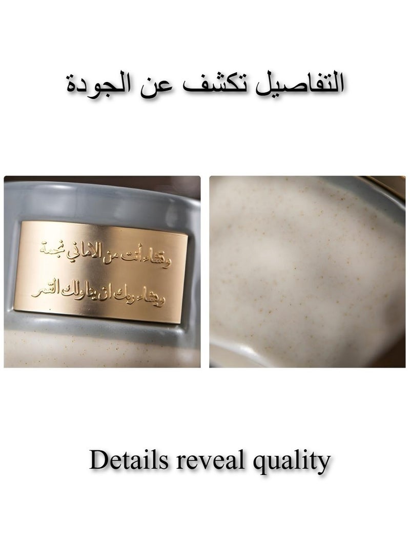 سِيمِير فنجان قهوة خزفي معزول بقابلية إعادة الاستخدام ولمسة نحاسية مستوحى من الشرق الأوسط مثالي للاستخدام اليومي والهدايا المنزلية والعطلات - Image 3
