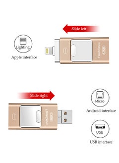 DUNISO Flash drive, USB 3.0 push pull pen drive ，memory stick, expandable design at both ends, 16GB, suitable for Android，USB and Lightning port  - Image 4