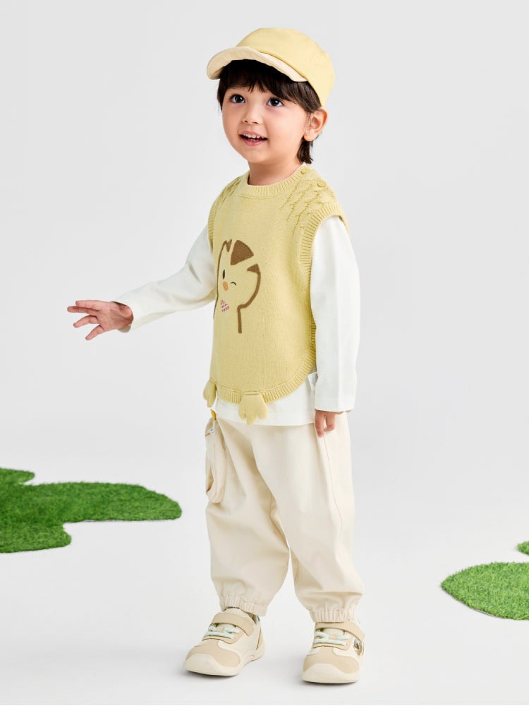 بالابالا بنطلون كارغو بجيوب بغطاء للأولاد - Image 1