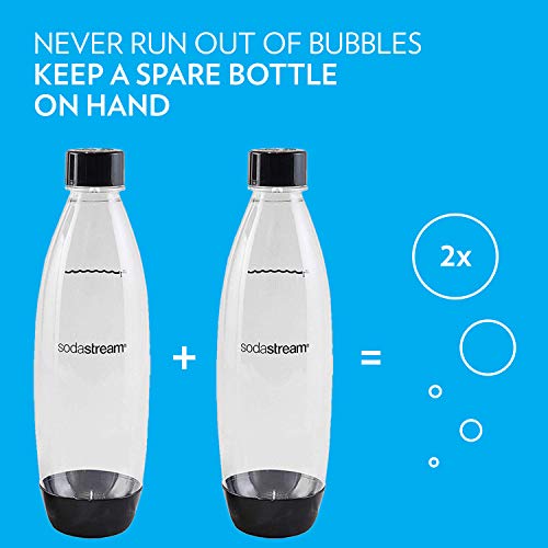 SodaStream Black 1L Slim Carbonating Bottles Twin Pack, Pack of 2 - Image 3
