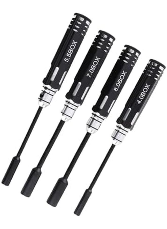 4 قطع مجموعة مفكات براغي مقاس 4 ملم، 5.5 ملم، 7 ملم، 8 ملم من الفولاذ عالي السرعة لسيارات التحكم عن بعد - Image 4