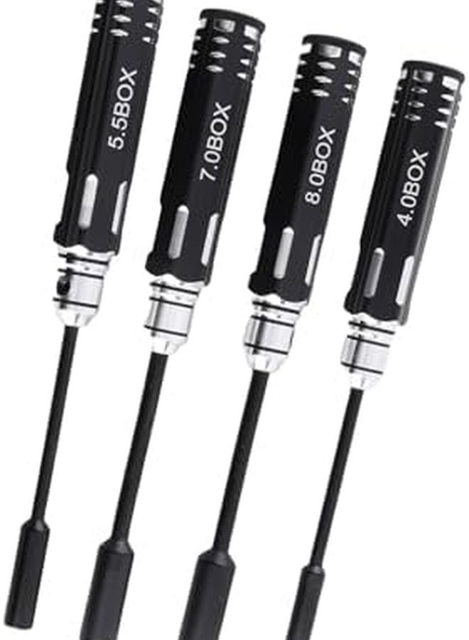 4 قطع مجموعة مفكات براغي مقاس 4 ملم، 5.5 ملم، 7 ملم، 8 ملم من الفولاذ عالي السرعة لسيارات التحكم عن بعد - Image 5