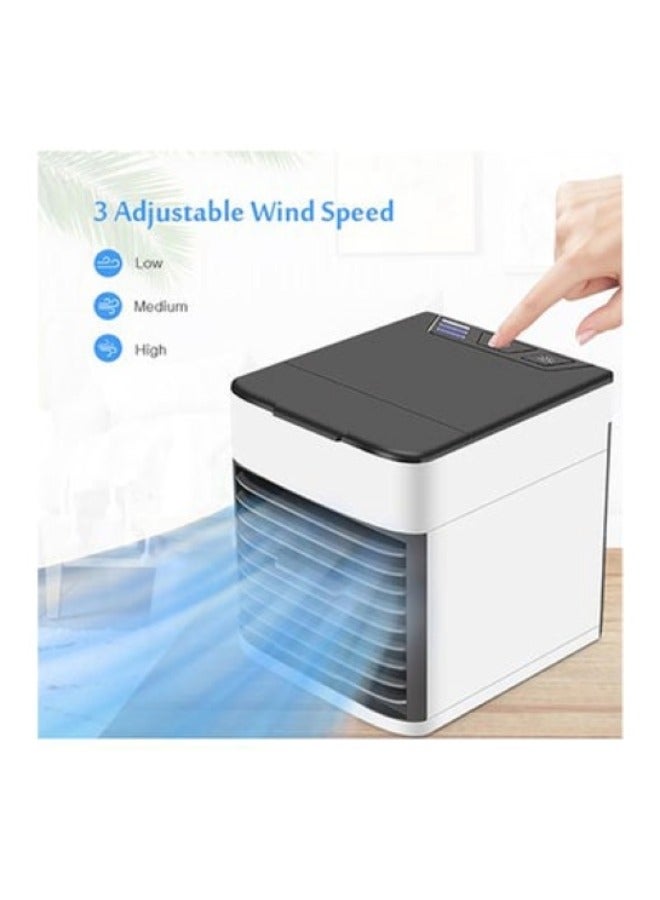 Halamodo Portable Outdoor LED Light Fan Air Cooler Mini Desk,Portable USB Rechargeable Mini Air Conditioner, Personal AC Unit Cooling Fan - Image 2