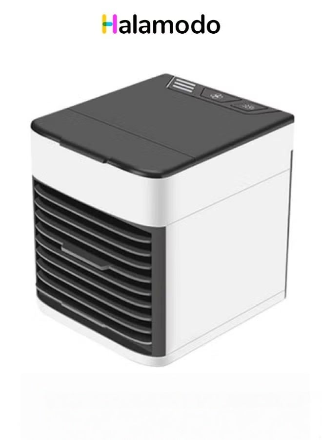 Halamodo Portable Outdoor LED Light Fan Air Cooler Mini Desk,Portable USB Rechargeable Mini Air Conditioner, Personal AC Unit Cooling Fan - Image 1