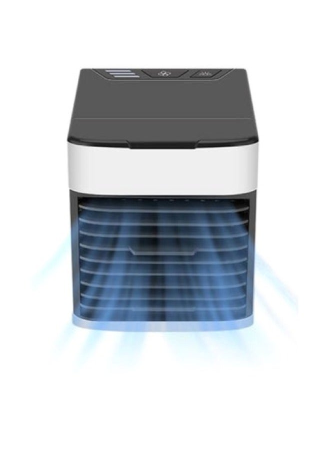 Halamodo Portable Outdoor LED Light Fan Air Cooler Mini Desk,Portable USB Rechargeable Mini Air Conditioner, Personal AC Unit Cooling Fan - Image 3